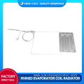 Finned evaporator coil radiator